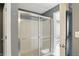 Bathroom featuring a glass-enclosed shower at 350 N Meridian N St # 701, Indianapolis, IN 46204