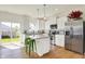 Modern white kitchen with stainless steel appliances, marble countertops, and a bright, airy feel at 49 Manchester Dr, Trafalgar, IN 46181