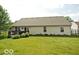 A well maintained single-Gathering home featuring a spacious backyard and a charming wooden deck at 533 Charnwood Pkwy, Beech Grove, IN 46107