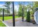Deck with string lights surrounded by lush green space at 5840 Brouse Ave, Indianapolis, IN 46220