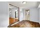 Dining room with hardwood flooring and open access to the kitchen at 5840 Brouse Ave, Indianapolis, IN 46220