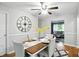 Bright dining room with views into the living room, perfect for Gathering meals and gatherings at 5840 Brouse Ave, Indianapolis, IN 46220