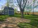 Exterior view of a blue shed in the backyard at 706 Alexander St, Greenwood, IN 46143