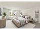 Serene bedroom with a modern bed, soft lighting, and a view of the outdoors at 7156 Chemistry Ct, Indianapolis, IN 46239