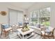 Bright living room with large windows, stylish furniture, and modern decor at 7156 Chemistry Ct, Indianapolis, IN 46239