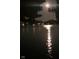 A moonlit scene over the water, with shimmering reflections creating a tranquil and calming atmosphere at 7400 Oakbay Dr, Noblesville, IN 46062