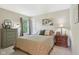 Comfortable bedroom with natural light from the window and a neutral color palette at 8745 Providence Dr, Fishers, IN 46038