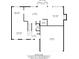 First floor layout including living room, kitchen, garage and other amenities in this home at 9915 Wellsford Cir, Indianapolis, IN 46236