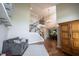 Comfortable living area featuring hardwood floors, stairs, and an open layout at 10291 Normandy Way, Fishers, IN 46040