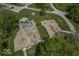 A top-down perspective of a well-equipped playground for children at 1119 Albemarle Cir, Noblesville, IN 46062