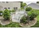 Close-up of deck featuring multiple levels and white railings surrounded by landscaping at 1119 Albemarle Cir, Noblesville, IN 46062