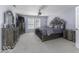A main bedroom features an ornate bed, dresser, and neutral paint at 1119 Albemarle Cir, Noblesville, IN 46062