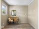 Neutral bedroom features vinyl plank floors and natural light at 116 E Railroad St, Fountaintown, IN 46130