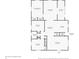 Detailed first floor plan showcasing the layout of the home's living spaces and bedrooms at 1709 E Loretta Dr, Indianapolis, IN 46227