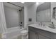 Modern bathroom featuring a shower/tub combination with stylish fixtures and vanity at 17346 Newton Main St, Westfield, IN 46074