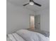 Cozy bedroom with a ceiling fan, carpet, and neutral tones at 17346 Newton Main St, Westfield, IN 46074