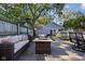 Outdoor living space featuring a patio with a fire pit and comfortable seating at 2016 Central Ave, Indianapolis, IN 46202
