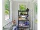 A storage area is well-organized, featuring a variety of items neatly arranged on shelves and the floor for functional organization at 2025 E Broadway St, Fortville, IN 46040