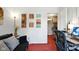 Bedroom features modern paintings on the wall and a desk, along with a futon at 4505 Stratford Dr, Anderson, IN 46013