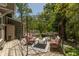 Outdoor deck with a pergola, cozy seating, and a beautiful view of the backyard at 455 E Main St, Danville, IN 46122
