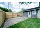 Fenced backyard features a grill, concrete patio, and a grassy area at 506 S Green St, Brownsburg, IN 46112