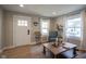 Inviting living room showcasing hardwood floors, stylish furniture, and large windows that provide lots of light at 5119 Ralston Ave, Indianapolis, IN 46205