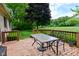 Deck with a table and chairs overlooking a large grassy backyard, perfect for relaxing at 5361 Carnoustie Cir, Avon, IN 46123
