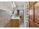 Charming bathroom features tile walls, stylish fixtures, and natural light from a window at 5855 S 25 W, Lebanon, IN 46052