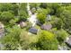 Aerial view of a quiet neighborhood, showcasing lush green trees and well-maintained homes on a sunny day at 5938 Dunseth Ct, Indianapolis, IN 46254