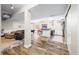 Finished basement area with rec space, kitchen area, and a seating area at 5990 Hollow Ct, Bargersville, IN 46106