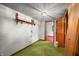Unfinished basement with bare walls and vintage lighting fixture at 680 Unity Church Rd, Morgantown, IN 46160