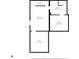 Floor plan of the home, highlighting the square footage of the bedroom, bathroom, utility room, and living room at 695 W Clinton St, Danville, IN 46122