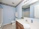 Charming blue bathroom with a nautical theme, featuring a vanity with ample counter space at 725 Bristle Lake Dr, Brownsburg, IN 46112