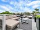 Enjoy outdoor city living on this roof deck with comfortable lounge furniture and stylish decor at 735 Lexington Ave # 23, Indianapolis, IN 46203