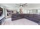 Open concept living room showcases a spacious seating area that connects to the kitchen at 830 Black Rock Cir, Lebanon, IN 46052