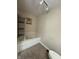 Bathroom with tub and shower, vanity, and tiled floors at 8306 Hunters Meadow Way, Indianapolis, IN 46259