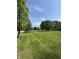 Expansive front yard with lush green grass and mature trees on a sunny day, great for outdoor activities at 8306 Hunters Meadow Way, Indianapolis, IN 46259