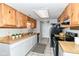 Updated kitchen with white cabinets, wood countertops, and stainless steel appliances at 8980 Cinnebar Dr, Indianapolis, IN 46268
