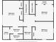 Upstairs floor plan with three bedrooms, three bathrooms, a closet, and stairs leading down to the main floor at 916 Ardsley Dr, Indianapolis, IN 46234