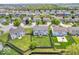 Breathtaking aerial view of the neighborhood with lush greenery and well-spaced houses, a serene community at 9712 Brooks Dr, McCordsville, IN 46055