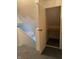 Attic door open to reveal small storage area at 1131 S Pershing Ave, Indianapolis, IN 46221