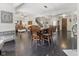 Spacious dining area with hardwood floors flows into the living room and kitchen, perfect for entertaining at 1490 N County Road 50 E, Danville, IN 46122