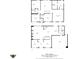 Comprehensive floor plan of the first and second floors with dimensions, showcasing the layout of rooms and closets at 1783 Trillium Ct, Avon, IN 46123