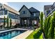 Charming backyard featuring a sparkling pool, lounge chairs, and lush landscaping, offering a private retreat at 2036 Central Ave, Indianapolis, IN 46202