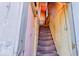 A stairway with wooden steps leading up to the second level at 2221 Station St, Indianapolis, IN 46218