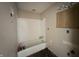 Bathroom featuring a tub and shower combo ready for upgrades, with lighting and fixture pre-installed at 2337 N Webster N Ave, Indianapolis, IN 46219