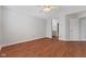 Spacious bedroom with vaulted ceiling, ceiling fan and view to adjacent bathroom at 2726 Reflection Way, Greenwood, IN 46143