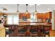 Bright kitchen with a center island, barstool seating, and updated appliances at 2769 S 800 W, Indianapolis, IN 46239