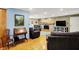 Another view of this comfortable living room, with stone fireplace, hardwood floors, and comfortable seating arrangement at 2769 S 800 W, Indianapolis, IN 46239