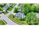 Overhead view of a residence with lush greenery and manicured lawns, set on a street near other well-kept homes at 3162 Hazel Foster Dr, Carmel, IN 46033